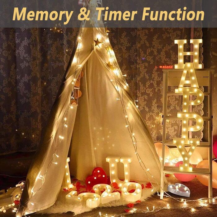 Світлодіодні казкові вогні потужністю 15M 100 світлодіодів з пультом дистанційного керування таймером функція пам'яті казкові вогн