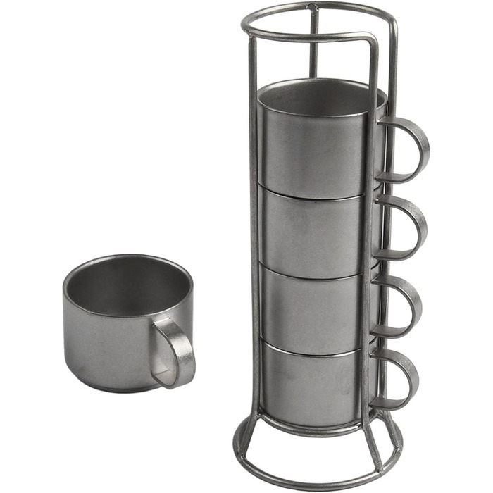 Двостінні кавові чашки з нержавіючої сталі, набір з 5 шт. , для використання на вулиці