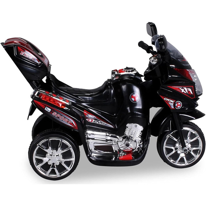 Дитячий електромотоцикл C051 - Вантажопідйомність 25 кг - Електричний дитячий триколісний велосипед зі звуковим модулем - Дитячий