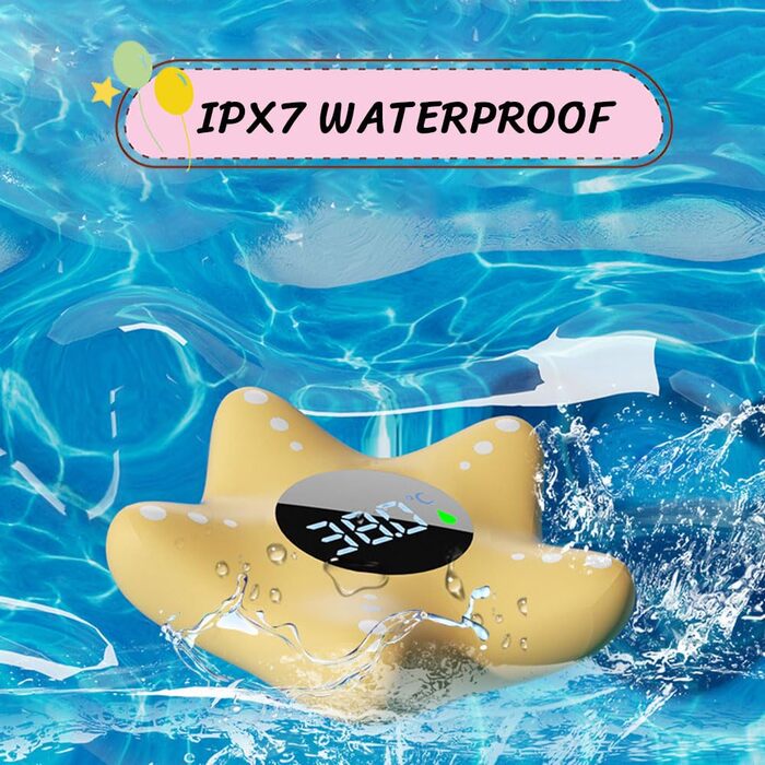 Цифровий дитячий термометр для ванни, плаваюча іграшка для купання для немовлят, зручний для читання дисплей для безпечного моніто