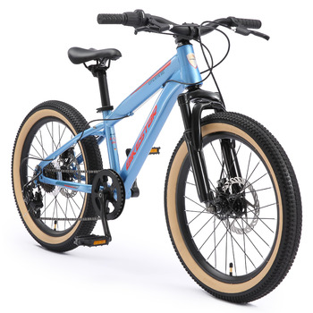 Дитячий гірський велосипед BIKESTAR, 7-швидкісний Shimano, дискові гальма, вік 6 20-дюймовий дитячий гірський велосипед БЕЗ РИЗИКУ, синій