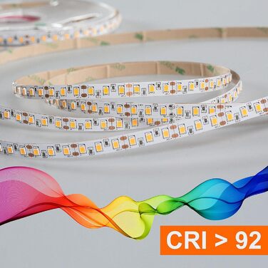 Світлодіодна стрічка Mextronic 2835 Холодне біле світло (5700K) CRI 92, 72W, 5 метрів, 12V, IP20