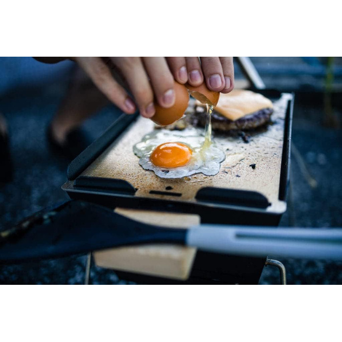 Пластина Knister Plancha з нержавіючої сталі, пластина для гриля Plancha для всіх варіантів кемпінгового гриля Knister Grill, овочева тарілка (20 x 28 см)