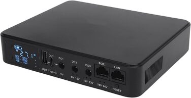 Міні UPS для модему з літієвою батареєю 10400mAh, DC 5V/9V/12V/15V/24V, PoE-виходом для роутерів, камер відеоспостереження та пристроїв контролю доступу (EU-штекер)