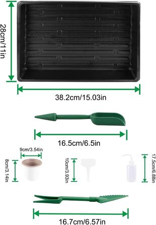 Горщики для розсади 9 см з лотком для розсади (без отворів) 4 лотки для посадки з 50 горщиками для розсади, для підвіконь та теплиць, для пророщування рослин, мікрозелені, гідропонного вирощування, 50 шт. білого пластику 9 см та лоток