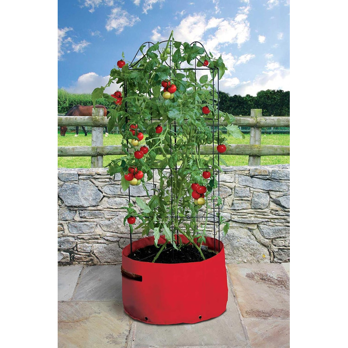 Сумка для посадки овочів Haxnicks, коричнева, 35x35x110 см. 35x35x110 см. Горщик для вирощування помідорів у саду.