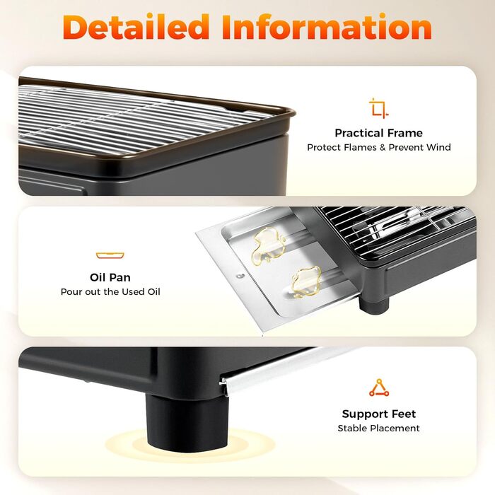 Портативна газова плита-гриль 2-в-1, портативна газова плита на бутані з набором аксесуарів для гриля, газова плита-гриль для кемпінгу, використання на вулиці та в приміщенні, чорна