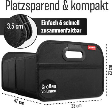 Автомобільна сумка для багажника складна - посилена та міцна - сумка-органайзер для багажника для практичного зберігання - протико