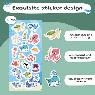 Ланчбокс дитячий Bugucat з роздільниками 1300 мл 16 наклейок, герметичний, з набором столових приборів, для дітей та дорослих, темно-зелений