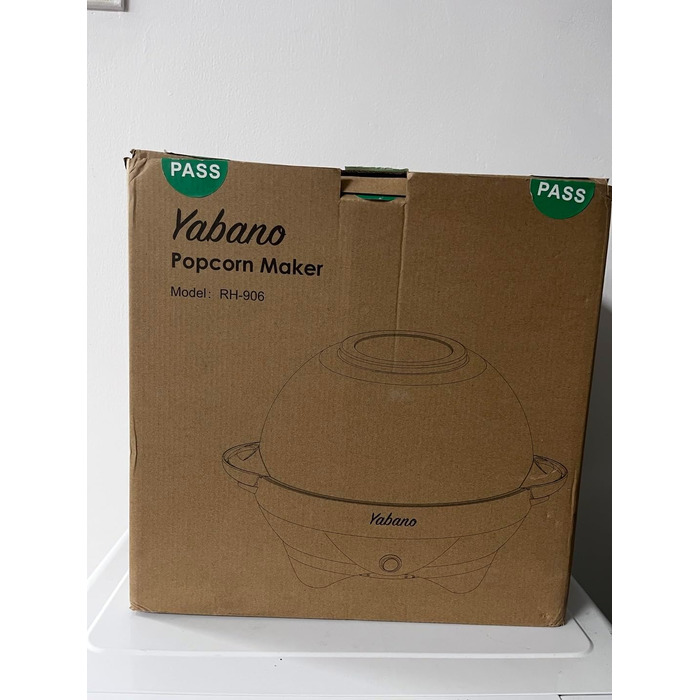 Машина для попкорну Yabano для дому, машина для виготовлення з цукром та олією, знімна нагрівальна поверхня, поппер для попкорну 5 л, антипригарне покриття, велика кришка як сервірувальна страва, компактне зберігання червоне