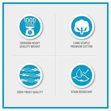 Набір розкішних рушників Splendor з 100 бавовни, 1000 г/м, готельна якість, не скручуються, добре поглинають вологу, швидко сохнут