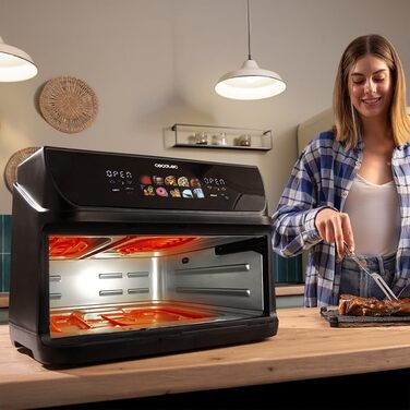 Аерофритюрниця Cecotec Cecofry&Grill Duoheat 10000, 2800 Вт, 10 л, з вікном перегляду, Inox