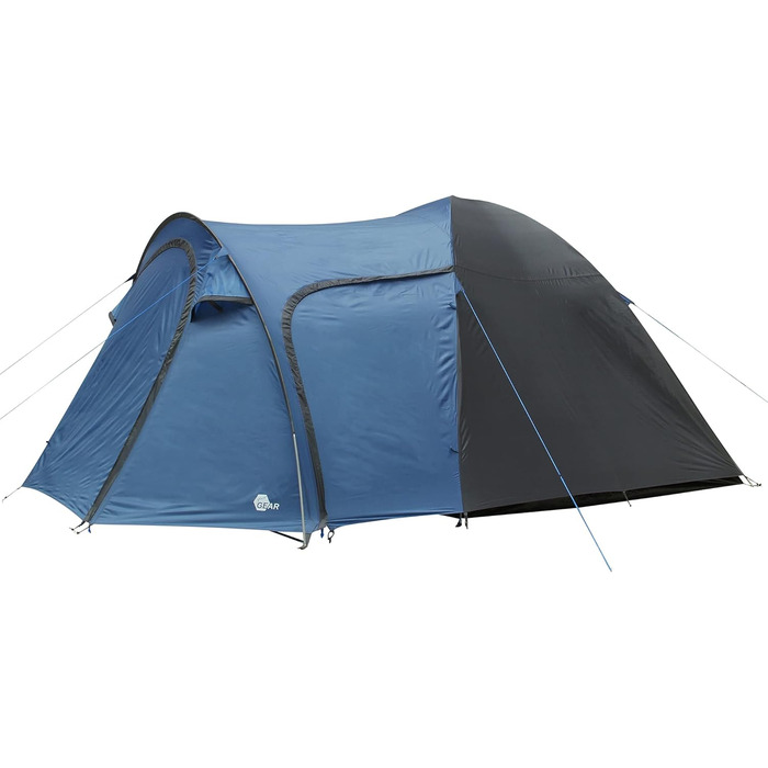 Намет Cetona 4 особи 170 см Купольний намет Вітальня Бічний вхід Висота над головою Водонепроникний 3000 мм Синій сірий