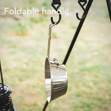 Набір посуду для кемпінгу Alomejor, 4-предметний набір мисок з нержавіючої сталі 304 зі складними ручками для активного відпочинку та походів, 12 x 4,5 см