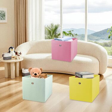 Складних коробок для зберігання, органайзери для гардеробу, органайзери для шаф, коробки для зберігання тканини, коробки-органайзери, складні коробки, коробки для зберігання одягу без кришок (6 кольорів), 6