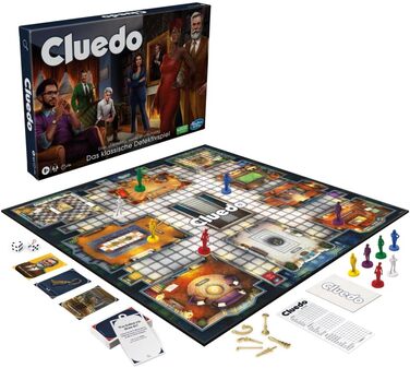 Настільна гра Hasbro Gaming Cluedo для дітей віком 8, перероблене Cluedo для 2-6 гравців, детективна гра, сімейна гра для дітей та дорослих Classic Single