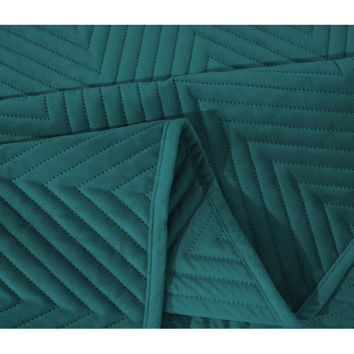 Покривало/плед FEBE, темно-зелений, 200x220 см, оксамитовий плед, пухнаста мікрофібра, плед для дивана, декор кімнати, 200 x 220 см, темно-зелений