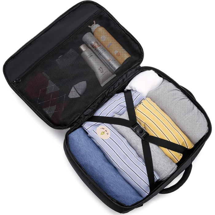 Рюкзак для ручної поклажі 40x30x20 см для Ryanair, 40x30x25 см для Eurowings, невеликий дорожній рюкзак об&39ємом 24 л, ручна поклажа, рюкзак для ноутбука для чоловіків та жінок, чорний. Black-b 40x30x20 см (24 л)