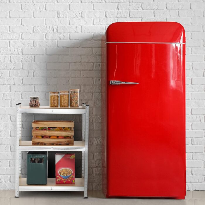 Полиця для зберігання Relaxdays для важких умов експлуатації, 5 ярусів, висота та ширина 180x70x45 см, вантажопідйомність 500 кг, сталь, для підвалу та гаража, сріблястий колір