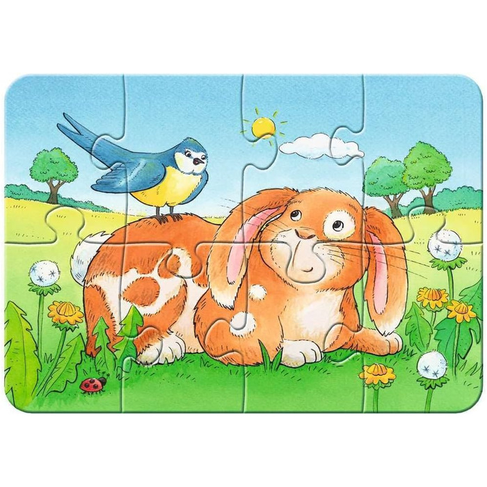 Дитячий пазл Ravensburger - 06951 Cute Pets - My First Puzzle with 2,4,6,8 elements - Пазл для дітей від 2 років
