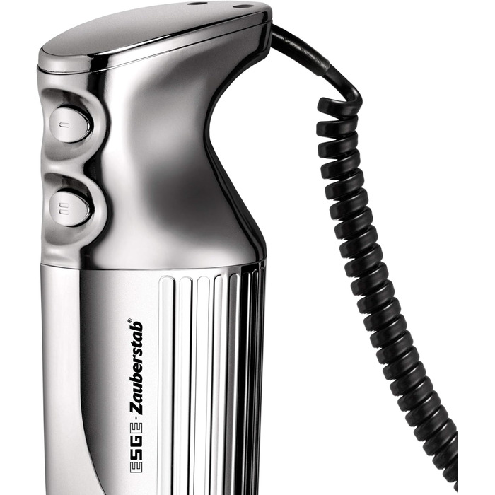 Ручний блендер, ручний блендер, професійний, аксесуари, до 17 000 об/хв, 200 Вт, ергономічний дизайн ручки, подвійний перемикач, центрування, що застібається, двигун змінного струму, спіральний кабель, 200 Chrome 90580