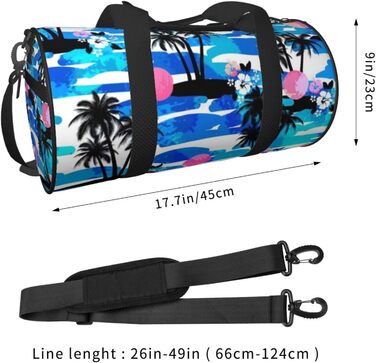 Дорожня сумка-циліндр з пальмовим принтом, спортивна сумка для чоловіків та жінок, сумка-мішок, спортивна сумка