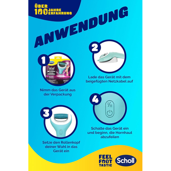 Електричний засіб для видалення мозолів Scholl Velvet Smooth Pro - Для видалення мозолів на вологих і сухих ногах - Перезаряджається - 1 пристрій зарядна станція