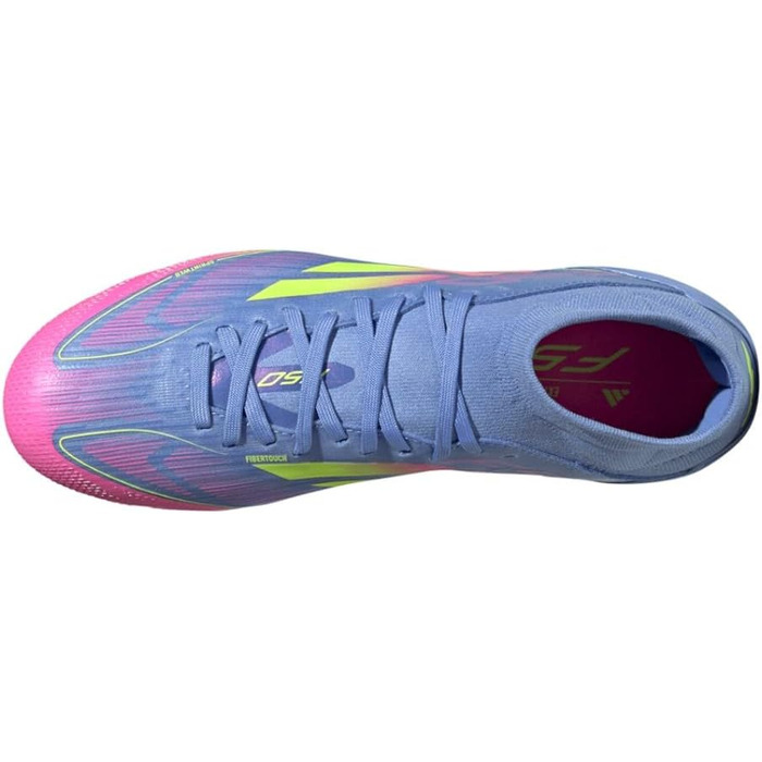 Футбольні бутси Adidas Damen F50 Pro Firm Ground Mid Top, розмір 44 2/3 EU, синій, Fusion, лимонний, рожевий