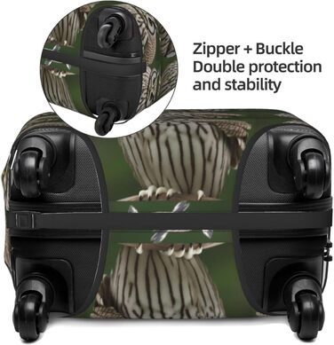 Чохол для валізи Fat Owl, міцний захист, підходить для багажу розміром 45,7 - 81,3 см, Чорний, Великий