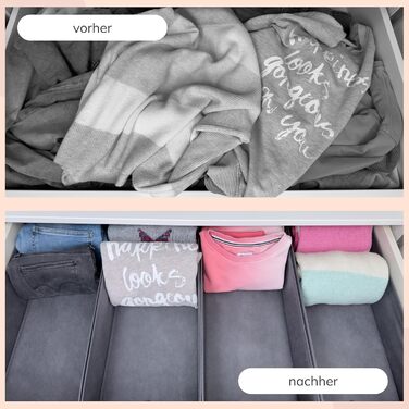 Точний (підходить для шухляди Ikea Pax 100 см), органайзер для шухляд Pax, стабільний розмір, органайзер для гардеробу, система зберігання в гардеробі, сірий, 52x22x11 см, комплект з 4 шт.