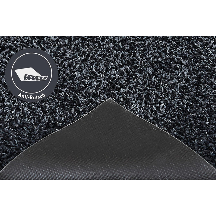 Килимок для вхідних дверей andiamo Samson для дому Бавовняний килимок, що вловлює бруд, що миється Нековзний, поглинаючий та високоякісний Килимок для вхідних дверей 60 x 100 см, Антрацит Антрацит 60 x 100 см (Прямокутний)