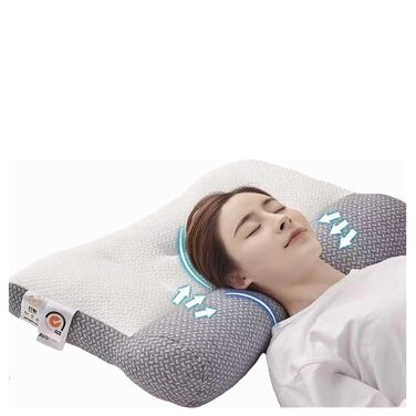 Суперергономічна подушка для апное сну, подушка для підтримки шиї, ортопедична подушка для глибокого сну, ергономічна подушка для шиї та плечей 19*29 дюймів, 2024