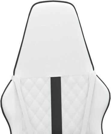 Ігрове крісло INLIFE Біло-чорне зі штучної шкіри, Меблі, Крісла, Ігрові крісла, Чорне, 13,3 кг, 3143796