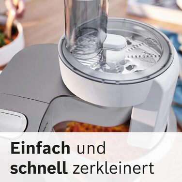 Кухонна машина Bosch Serie 4 MUM56340 чаша 3,9 л, блендер 1,25 л, м'ясорубка, соковижималка, міксер, тістоміс, шинкарка з 3 дисками, 900 Вт, антрацит/срібло