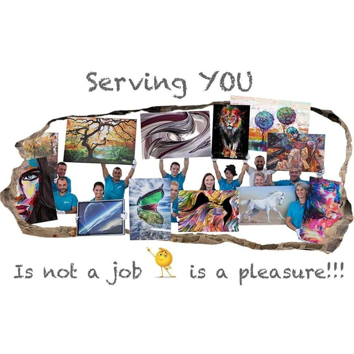 Полотно настінний живопис - Лев у кольорах - Картина готова повісити для вітальні Велика картина для прикраси будинку Друк Сучасни