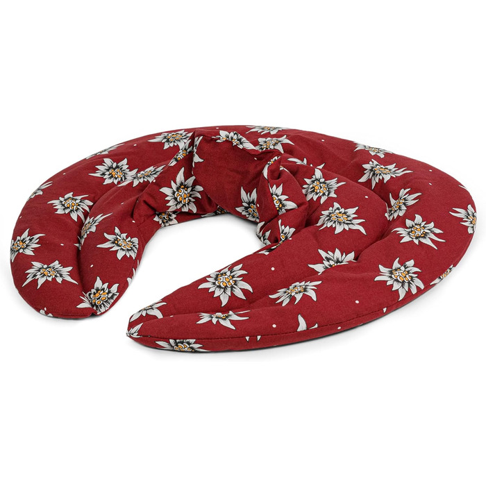 Подушка для шиї GIRAFFENLAND з коміром-стійкою, квітка едельвейса - подушка з вишневих кісточок - подушка для шиї, нагрівальна подушка - дуже затишна грілка для шиї