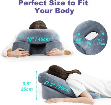 Подушка для обличчя HOMCA для сну, подушка обличчям вниз з отвором для сну на животі після операції на очах, масажний підголівник для домашнього використання, обладнання для відновлення після вітректомії сітківки