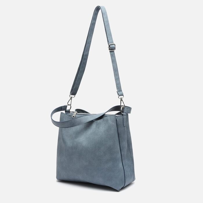З регульованою ручкою - жіноча сумка Модні - елегантні сумки на кожен день та вечірку Conti Blue 27 X 29 X 12 см