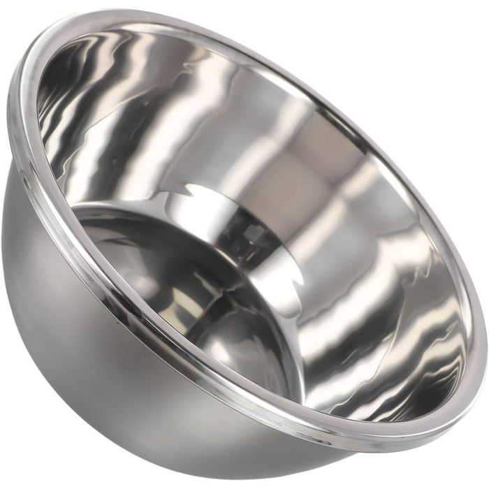 Набір мисок з нержавіючої сталі для приготування їжі, випікання, збивання яєць, приготування їжі, змішування салатів та безпечного зберігання з широким бортиком (32 см)