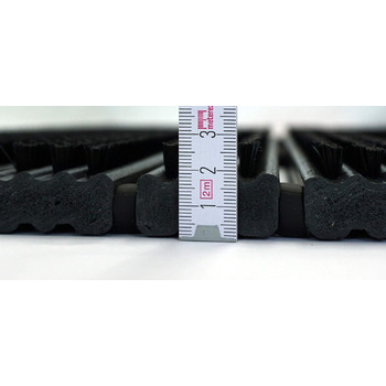 Килимок для вулиці Astra Super Brush - Алюмінієвий килимок - Алюмінієвий килимок для бруду для використання в приміщенні - Надзвичайно міцний - Нековзний - Екологічний - 40x60 см, Чорний 40 x 60 см (Прямокутний) Чорний