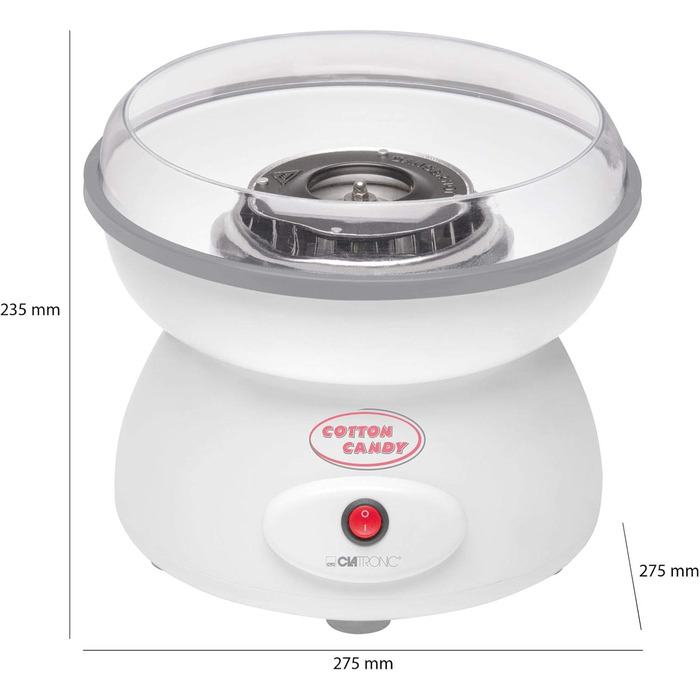 Машина для виробництва солодкої вати для дому Велика миска із захистом від бризок, миска для солодкої вати (економічна 500 Вт, можна мити в посудомийній машині із захистом від бризок)