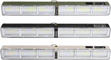 Світлодіодний ліхтарик високої яскравості з індикатором живлення, для використання на вулиці, на сонячній енергії, для кемпінгу, надзвичайних ситуацій, водонепроникний, для намету, прожектора, акумуляторної лампи освітлення, чорний