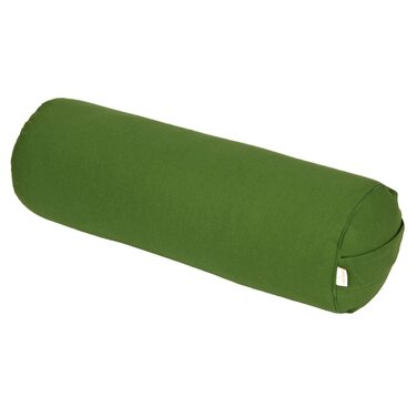 Базовий йога-болстер Yogabox для Інь-йоги, Ø22 см, йога-рол з наповнювачем з гречаної лушпиння, чохол, що прається, виготовлений зі 100 бавовни, йога-болстер-рол для відновлювальної йоги, оливковий