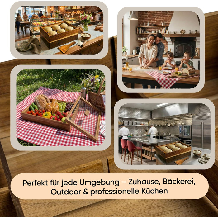 Дерев&39яна коробка для тіста для піци з лопаткою з акації 403010 см Коробка для розстойки та коробка для тіста Прозора кришка (1 коробка для тіста для піци)