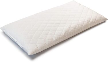 Подушка GIRAFFENLAND з органічного лушпиння спельти 40x80 см, стьобана біла, наповнена безпосередньо органічно вирощеним лушпинням спельти