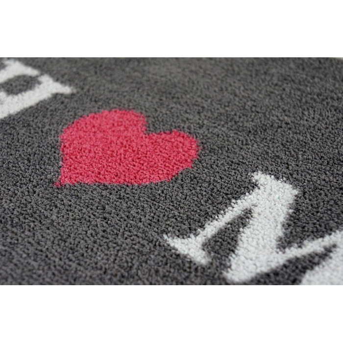 Килимок з мікрофібри 40x70 см / Пухнастий килимок з функціональною мікрофіброю для надійного уловлювання вологи та бруду / миється та нековзкий (темно-сірий - Home)