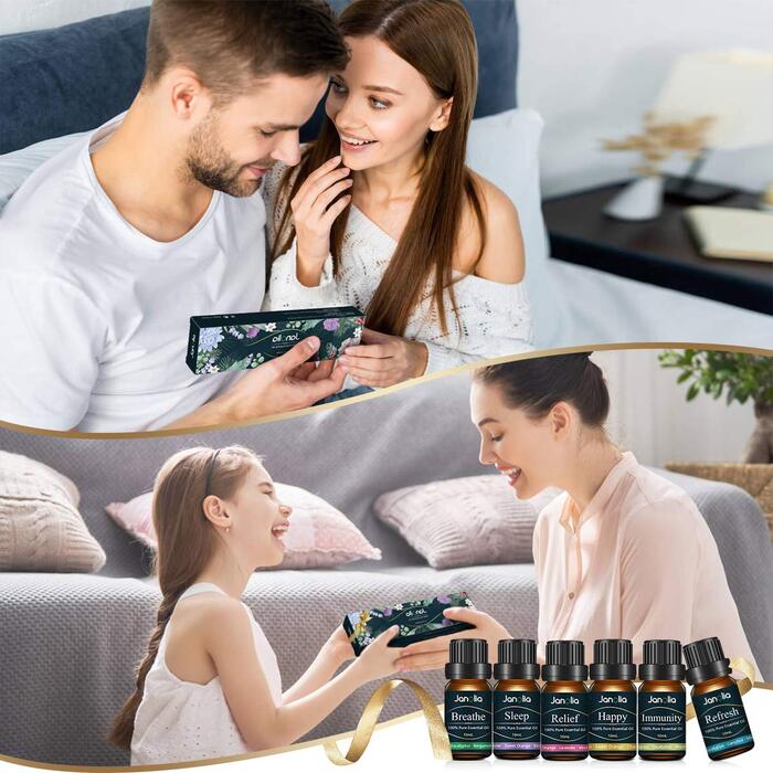 Набір ефірних олій Janolia, пакет оновлення, набір чистих натуральних ароматичних олій для розслаблення дифузора покращують сон