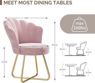 М&39яке крісло, обідній стілець, стілець для туалетного столика, оксамитове крісло, спинка у формі пелюсток, крісло із золотими металевими ніжками, вантажопідйомність до 150 кг, рожевий