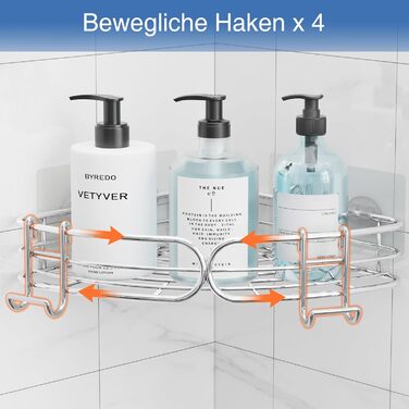 Душова полиця без свердління Душова полиця Кутова полиця Кутова полиця для ванної кімнати 2-Pack Організатор для ванної кімнати По