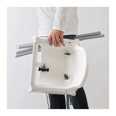 Стільчик для годування IKEA Antilop, білий, максимальне навантаження 15 кг, портативний, складаний, для дітей віком від 6 місяців